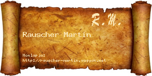 Rauscher Martin névjegykártya